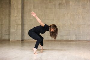 Beautiful young dancer in movement.