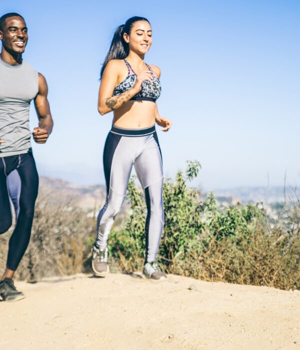 Couple running